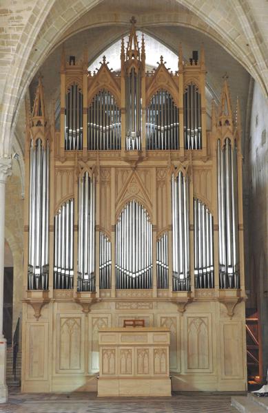 Buffet de l'orgue Cavaillé-Coll de l'abbaye de Royaumont.